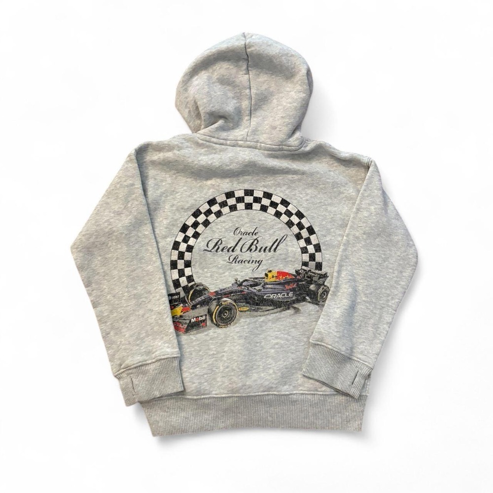 Abercrombie Kids Oracle Red Bull Racing Gray Graphic Hoodie Size 7/8
